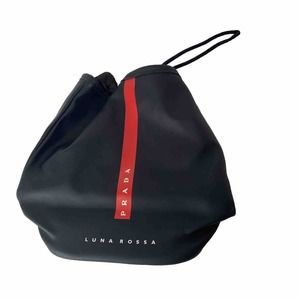 Prada Luna Rossa Drawstring Travel Bag Storage Pouch Black